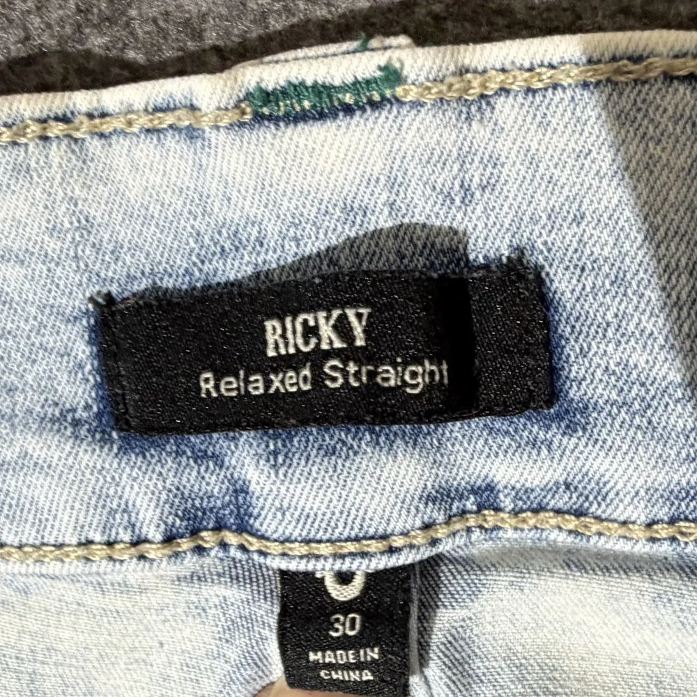 True Religion Ricky Relaxed Straight Jeans faded light wash denim SZ 30/32